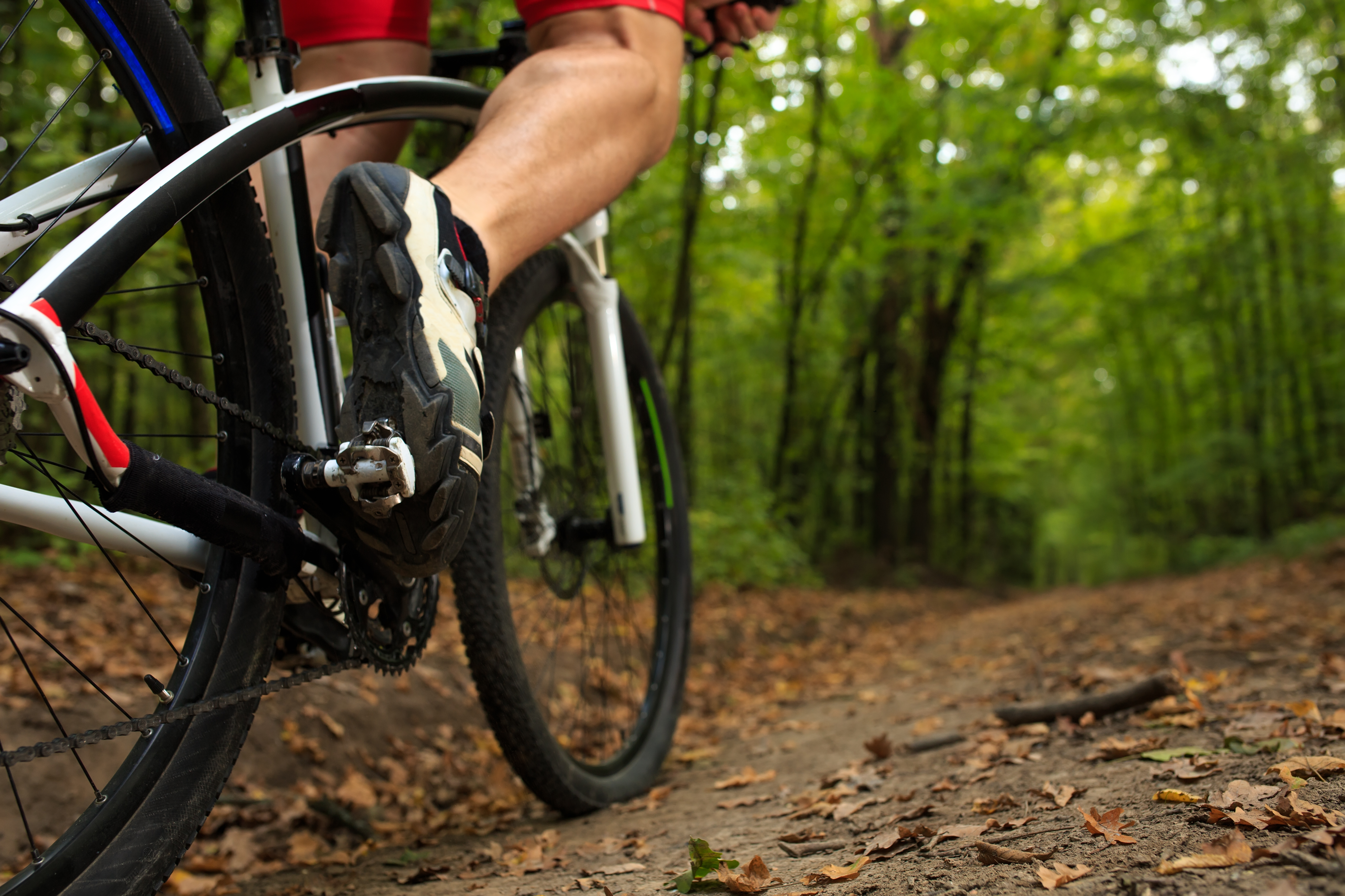 Cyclist Riding A Bike